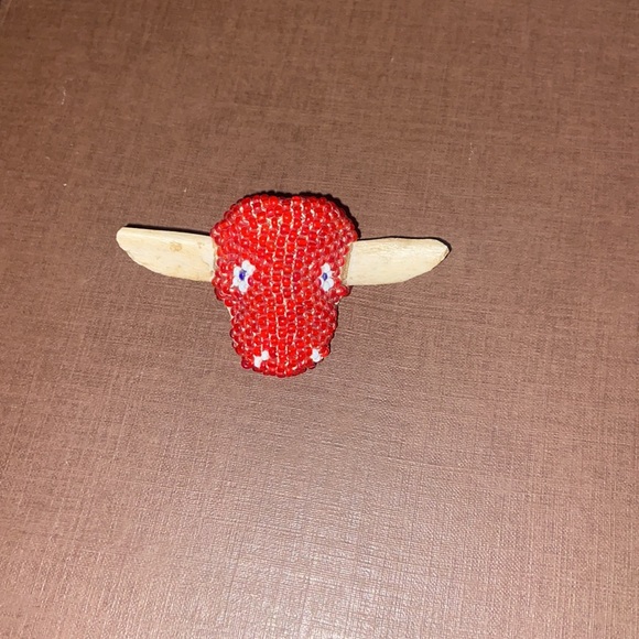 Vintage Zuni beaded Steer Cow souvenir - Picture 2 of 10
